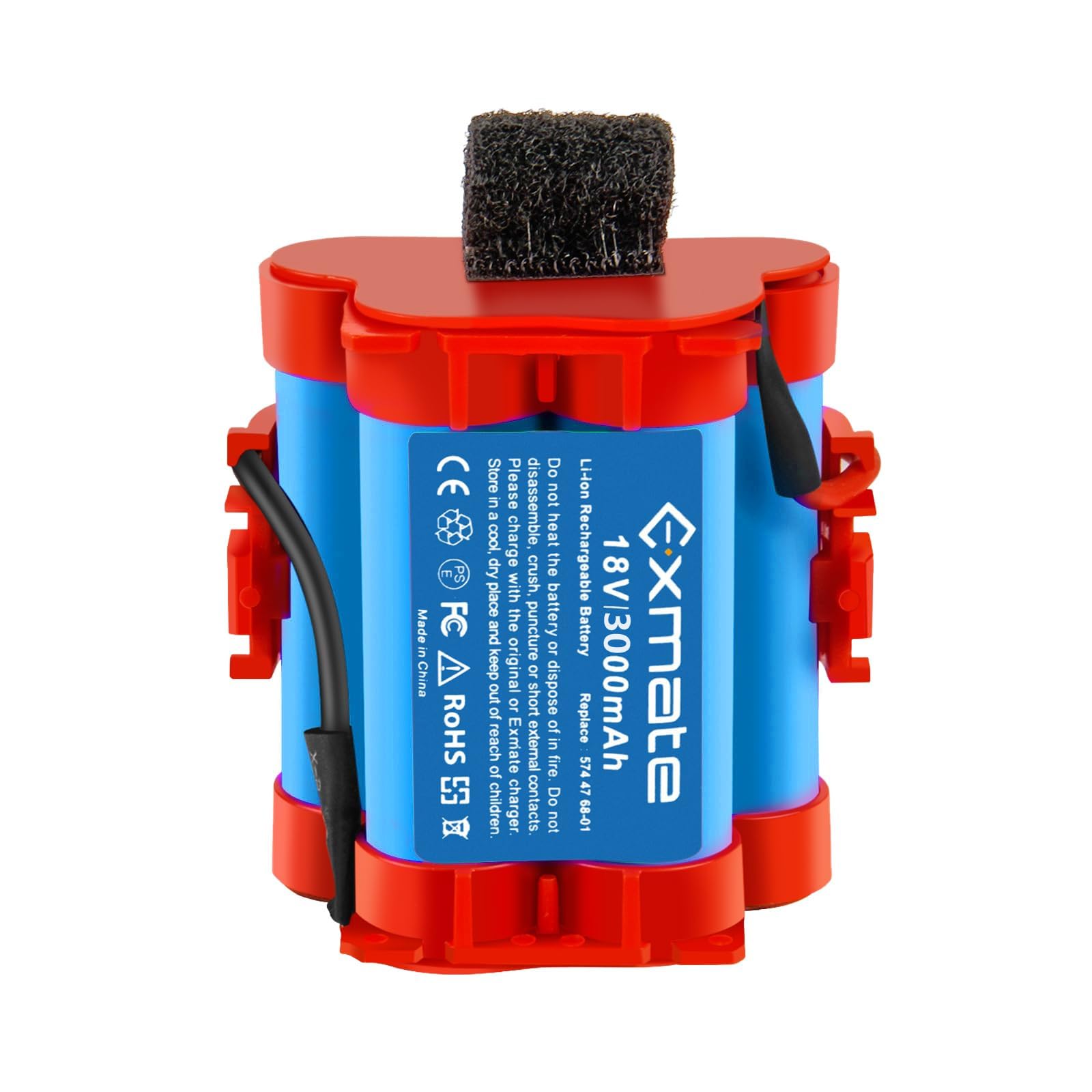 Exmate 18 V 3.0 Ah 574 47 68-01/02/03 586 57 62-02 Batterie Li-ION pour Gardena R38Li R40Li R45Li R50Li R70Li R70Li, Flymo 1200R, Husqvarna Automower 105, 305 308X McCulloch RORO. B R1000 R800.