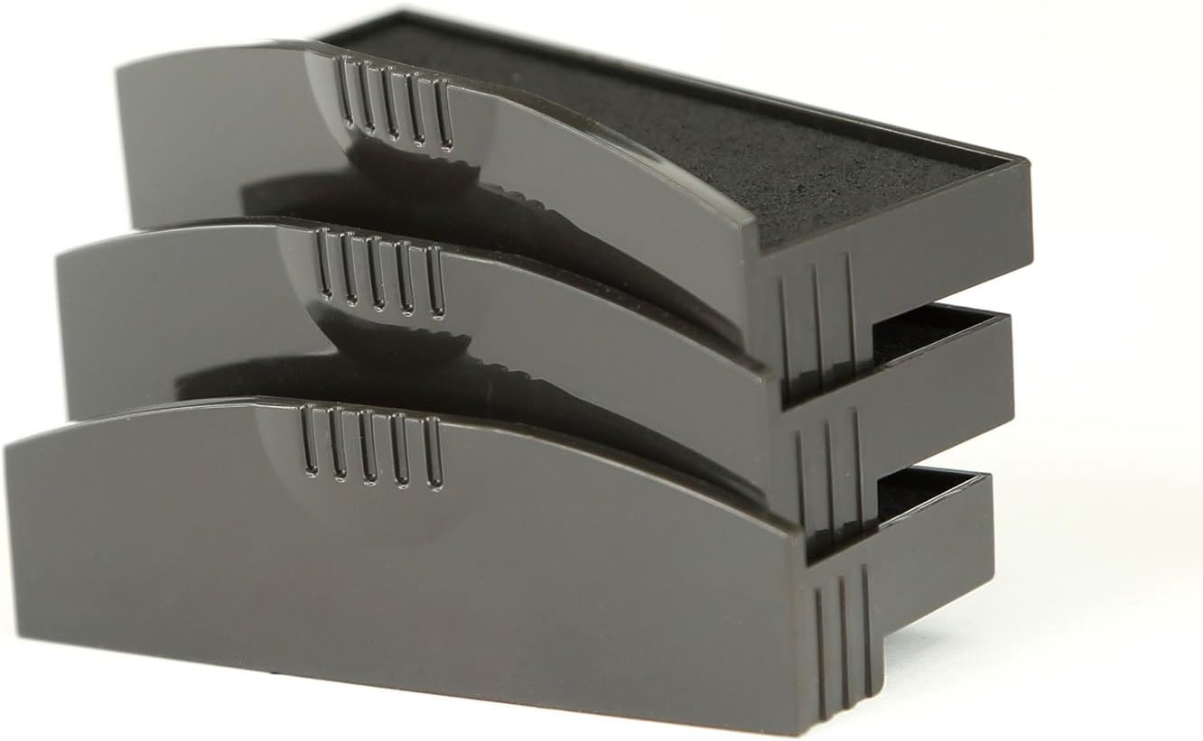 Ideal 100 Stamp Replacement Pads - 3 Pack - Black Ink