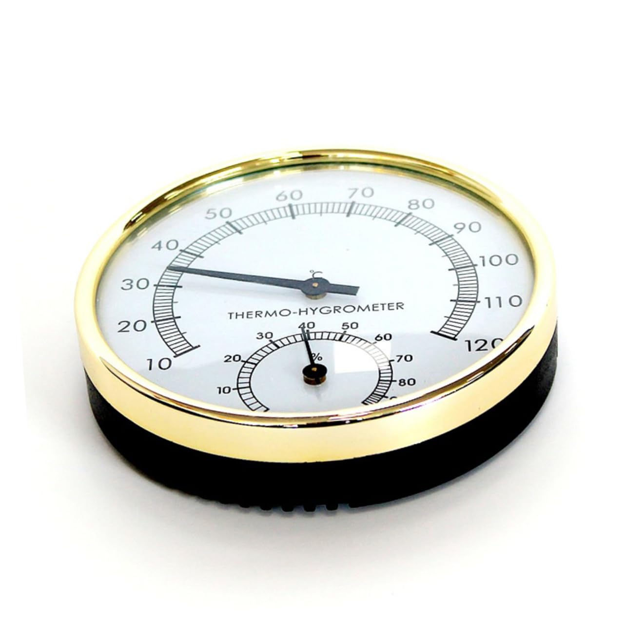 UPKOCH 3 Pezzi termometro miniigrotermografo misuratore analogico temperatura umidità misuratore di umidità e temperatura igrotermografo analogico Golden