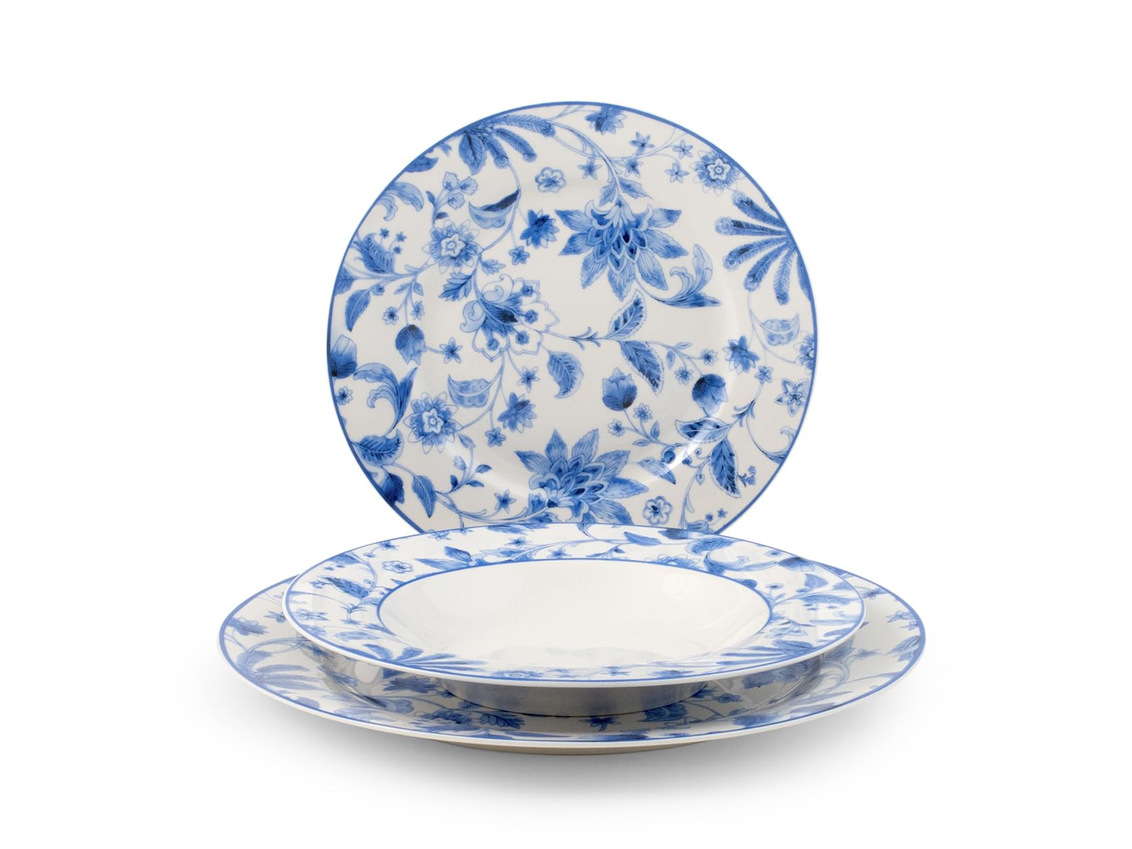 H&h Tableware Set 18 Pieces Blue Arbor