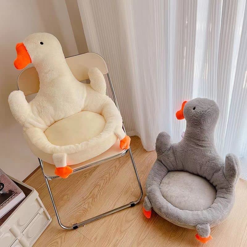 XIAOHONG Cute Seat Cushion with Backrest, Gaming Chair Cushion Kwaii Cartoon Animal Plush, Comfy Chair Cushion Plush Non Slip Floor Cushions Seating for Kitchen Office Bedroom