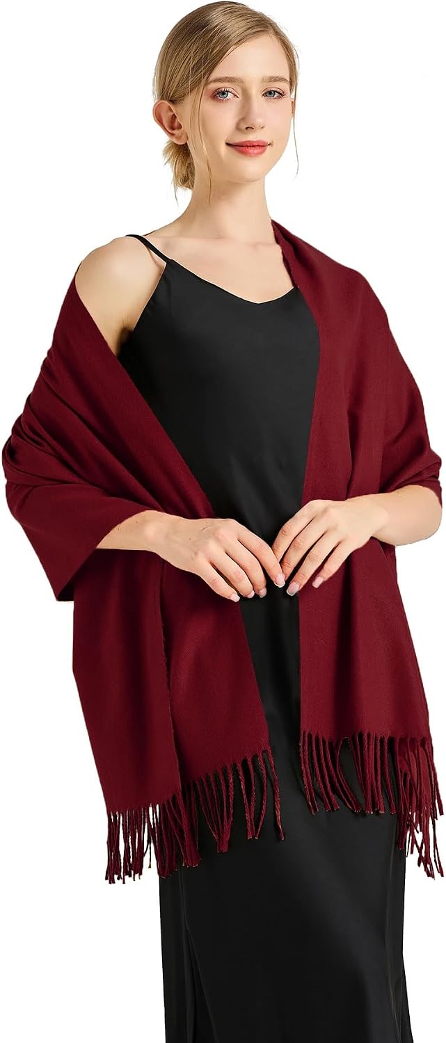 Ciormis Pashmina Scarf for Women, Soft Pashminas Shawls and Wraps for Evening Dresses, Wedding Bride Bridesmaid Shawls Scarf image 4