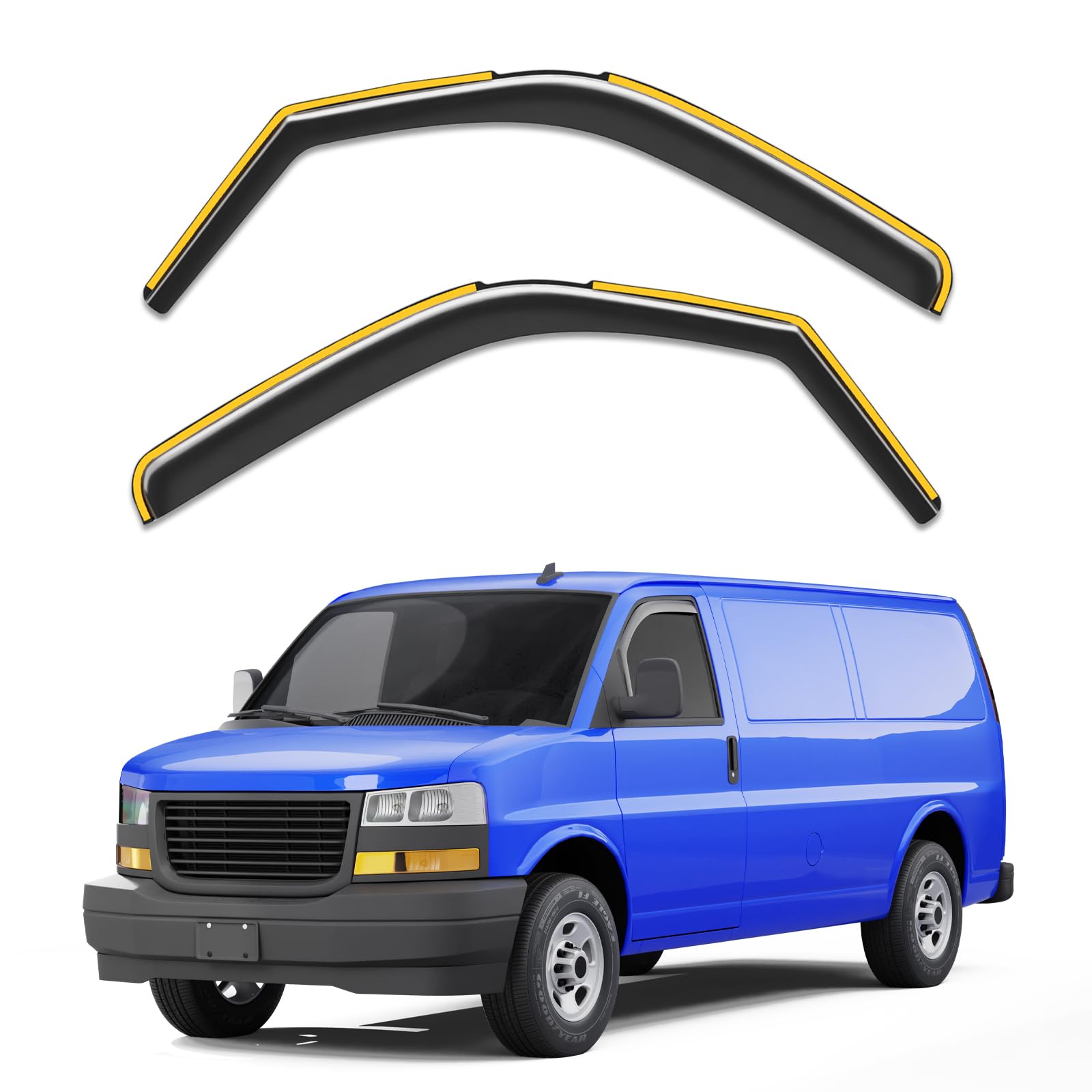 Breejoy In-Channel Rain Guards for Chevy Express