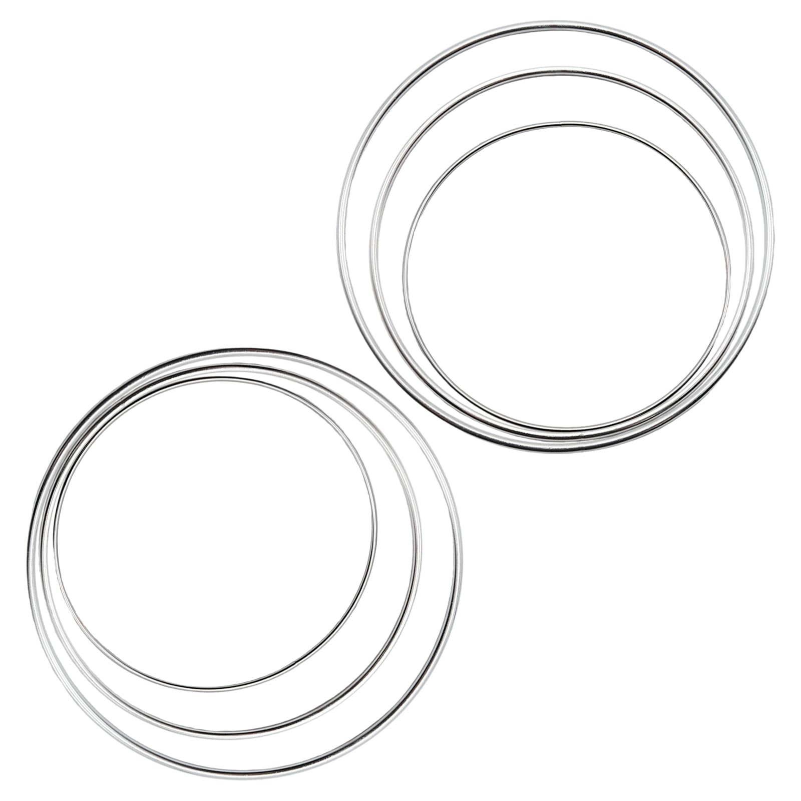 Pocoxll 6 Pcs Metal Floral Hoops, Wreath Macrame Hoop Rings, Metal O Rings