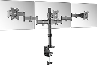 RICOO Monitor Mount 3 Monitor Mount Triple Arms for 13-27 inch Computer Monitors Screen Mount TS5911 PC Monitor Arm Screen Stand Desk Mount Holder Monitor Holder
