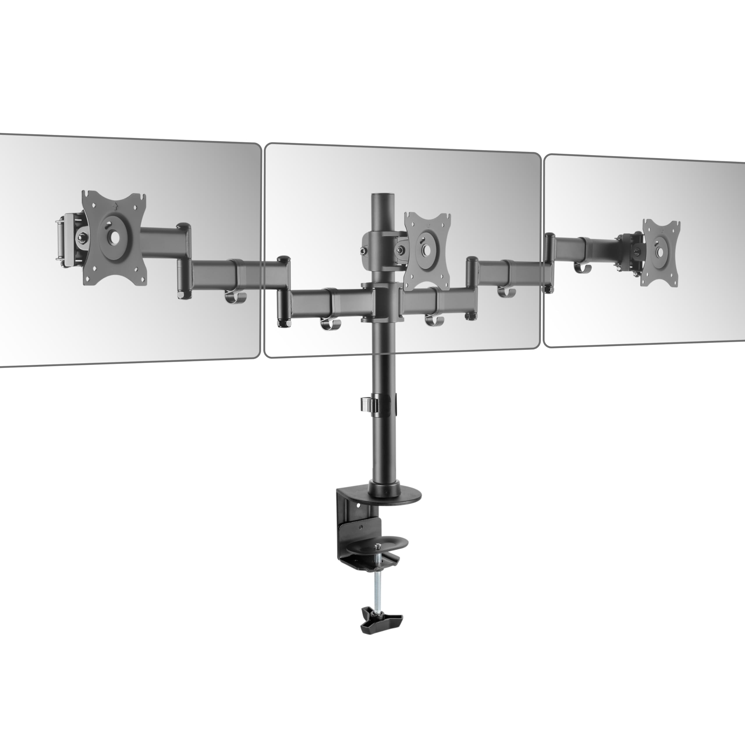 RICOO Monitor Halterung 3-er Monitore Monitorhalterung Triple Arme für 13-27 Zoll Computermonitore Bildschirmhalterung TS5911 PC Monitor-Arm Bildschirm Stand Tischhalterung Halter Monitorhalter