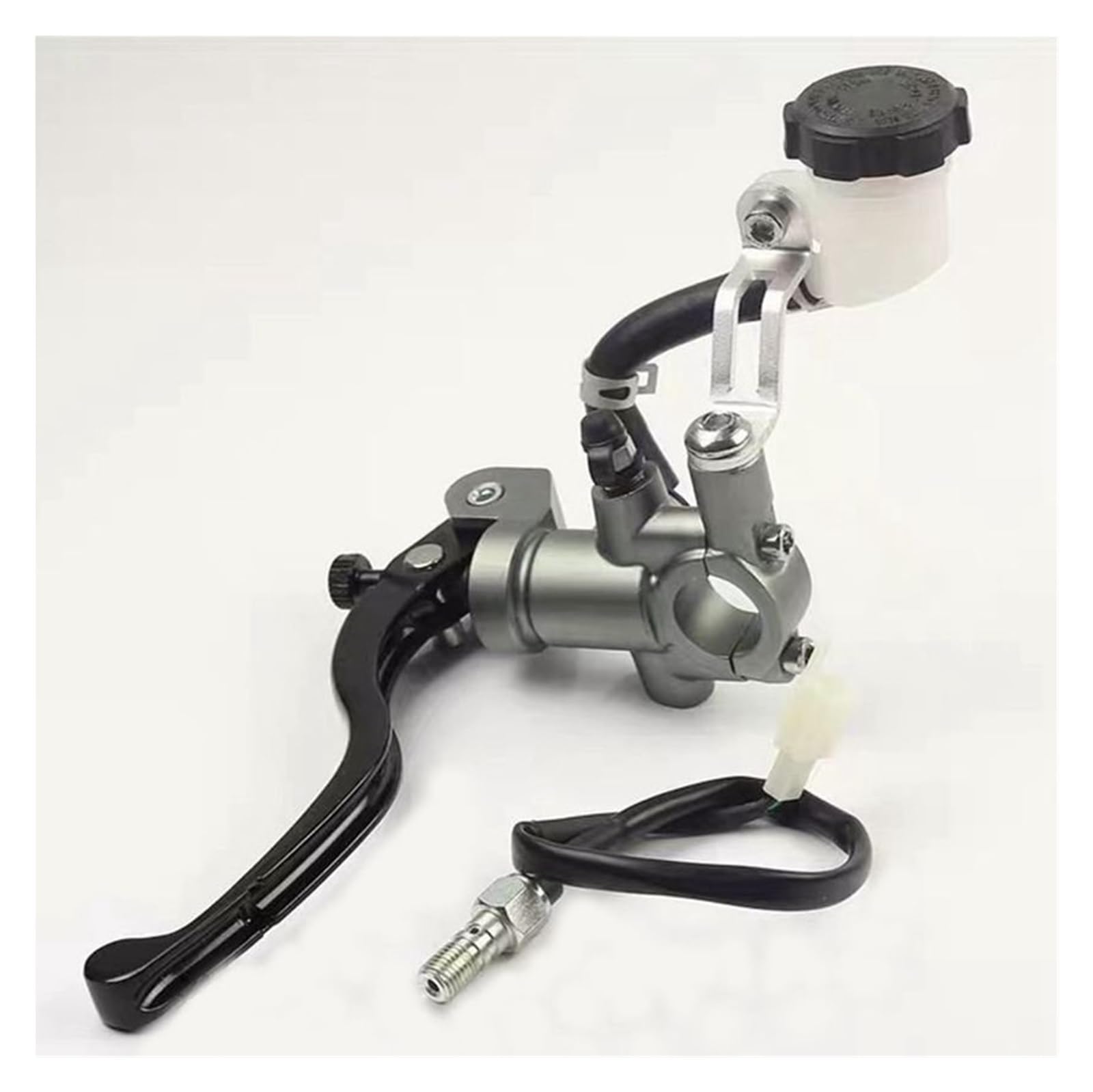 Iukmr Grey Left Motorcycle Clutch Brake Lever 22Mm Universal Motorcycle Radial Installation Hydraulic Brake Master Cylinder(Grey Left)