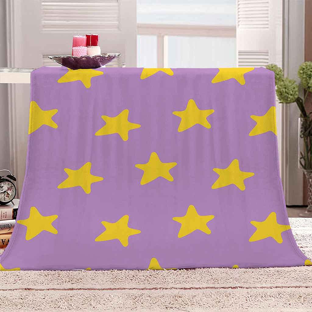 Couverture polaire en flanelle microfibre violette 150x200cm pour lit et canapé