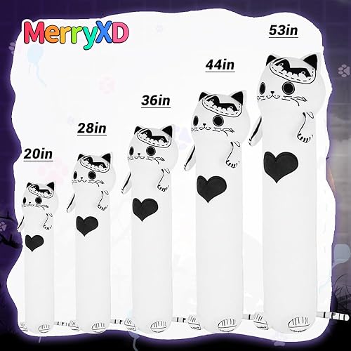 Miniatura 3 de MerryXD Almohada larga Kawaii de felpa con forma de gato, 20 pulgadas, suave, lindos animales de peluche, juguetes grandes para niños, regalos