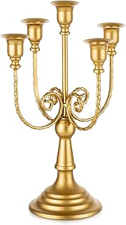 KASTWAVE 11.8" Gold 5-Arm Candelabra