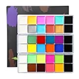 Face Body Paint Oil Palette - Professional Safe Non Toxic Halloween Makeup Painting Kit for Kids & Adults, Flash Colors for Party, Cosplay, SFX, Tattoo, Fancy Dress & Stage Makeup