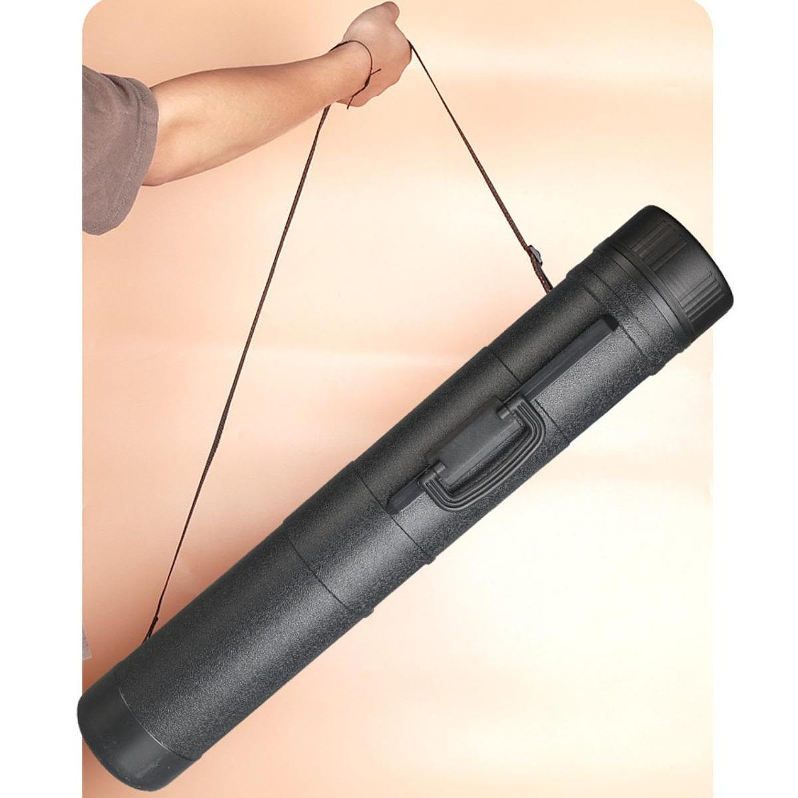 Amagogo Posterröhre mit verstellbarem Riemen, Transportröhre zur Aufbewahrung von Kunstwerken und Postern, zum Transportieren von Dokumenten, Blaupausen, 11 cm L 78 to 140 cm