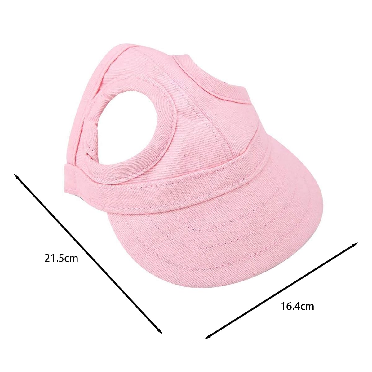 POFET Cappellini da Baseball alla Moda per Cani e Gatti con Cinturino Regolabile e Fori per Le Orecchie, Cappellino da Sole alla Moda per Animali Domestici, Cappello da Viaggio Estivo a Righe