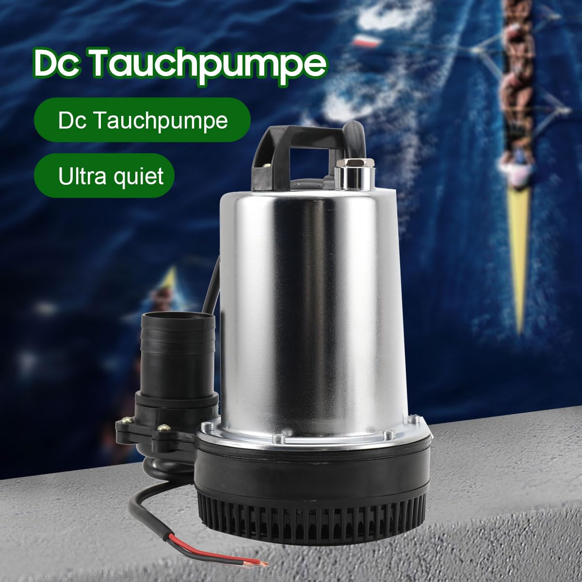 Pompe Submersible,DC 12V Pompe à Eau Submersibles 6000L/H Pompe à Eau