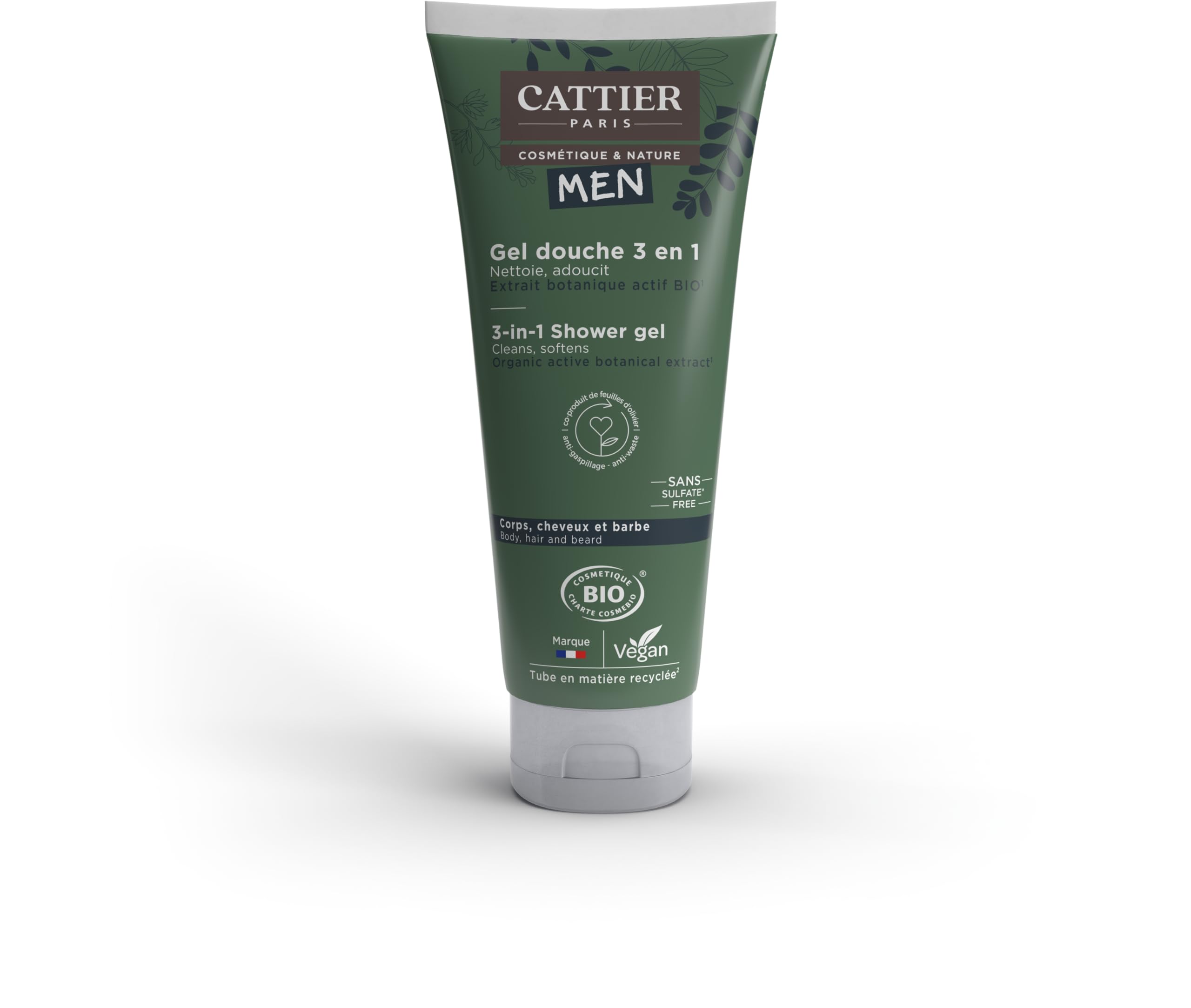 Cattier Men Organic 3-in-1 Shower Gel 200ml