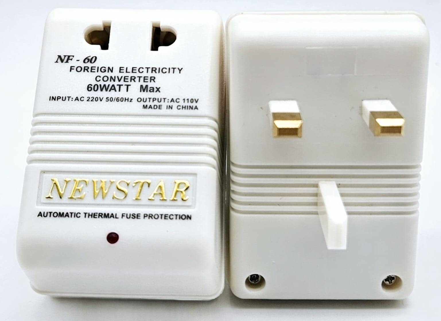 Voltage Converter Transformer Step down 220VAC to 110VAC 60 Watts Maximum Load Capacity NEWSTAR Brand