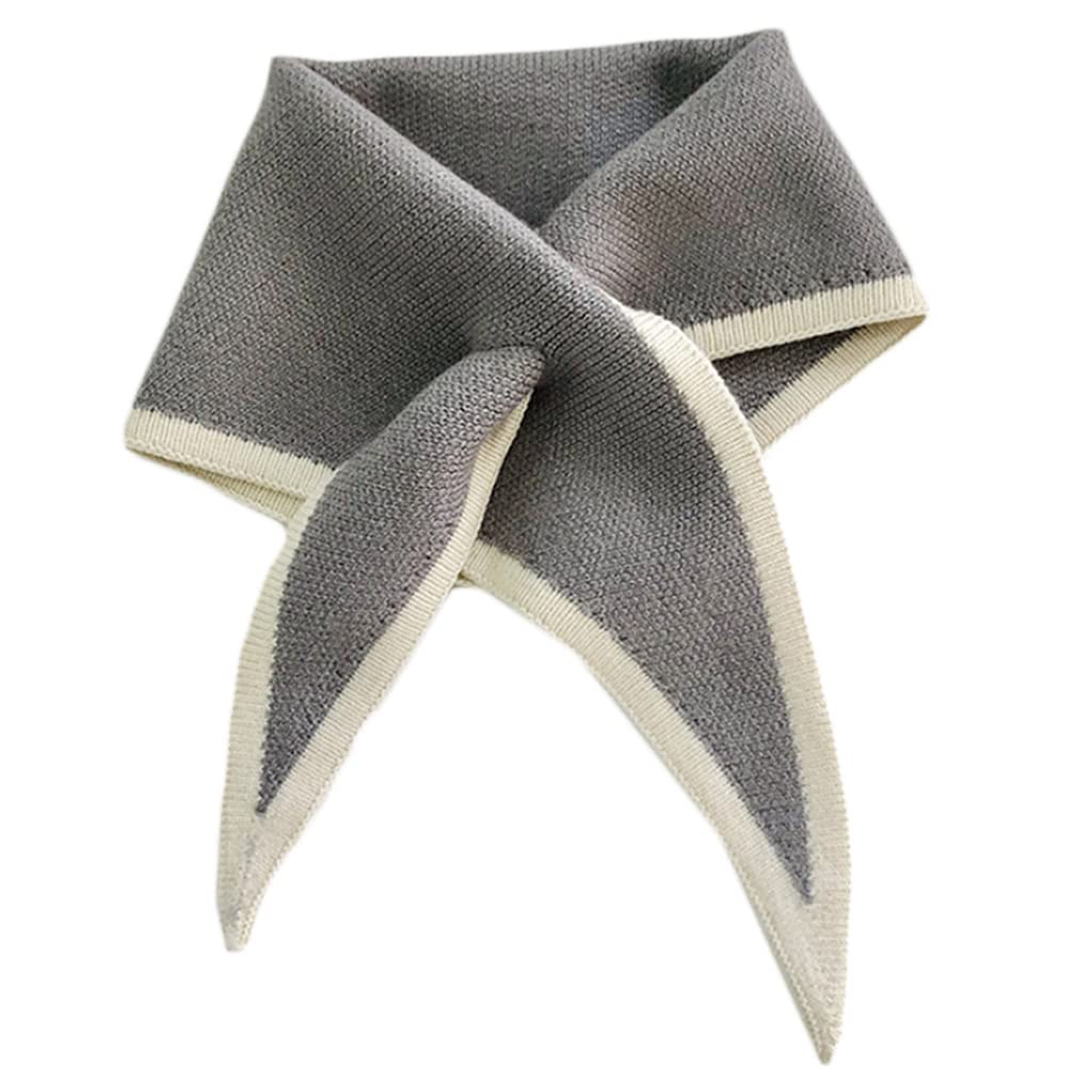 Jdieoqa Unisex Sky Gray Small Scarfs For Women Neck Cotton Neck Scarves Ladies Triangular Scarf With Fringe Triangle Scarf