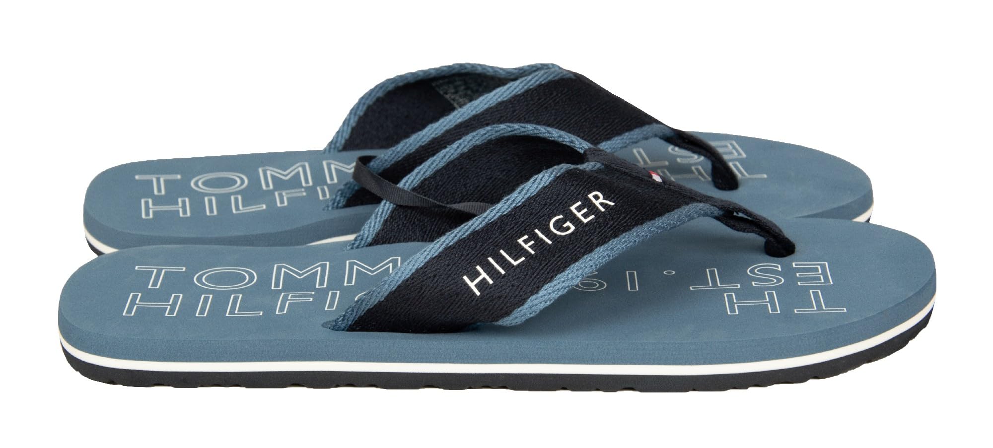 Tommy Hilfiger Chanclas de hombre zapatilla de piscina de playa con encaje en tejido de playa artículo XM0XM02885