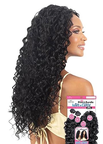 Miniatura 3 de Mayde Beauty Bloom Bundle - Paquete múltiple de tejido de rizo profundo con cierre, 4 unidades (18, 20, 22 pulgadas, CL) (1B)