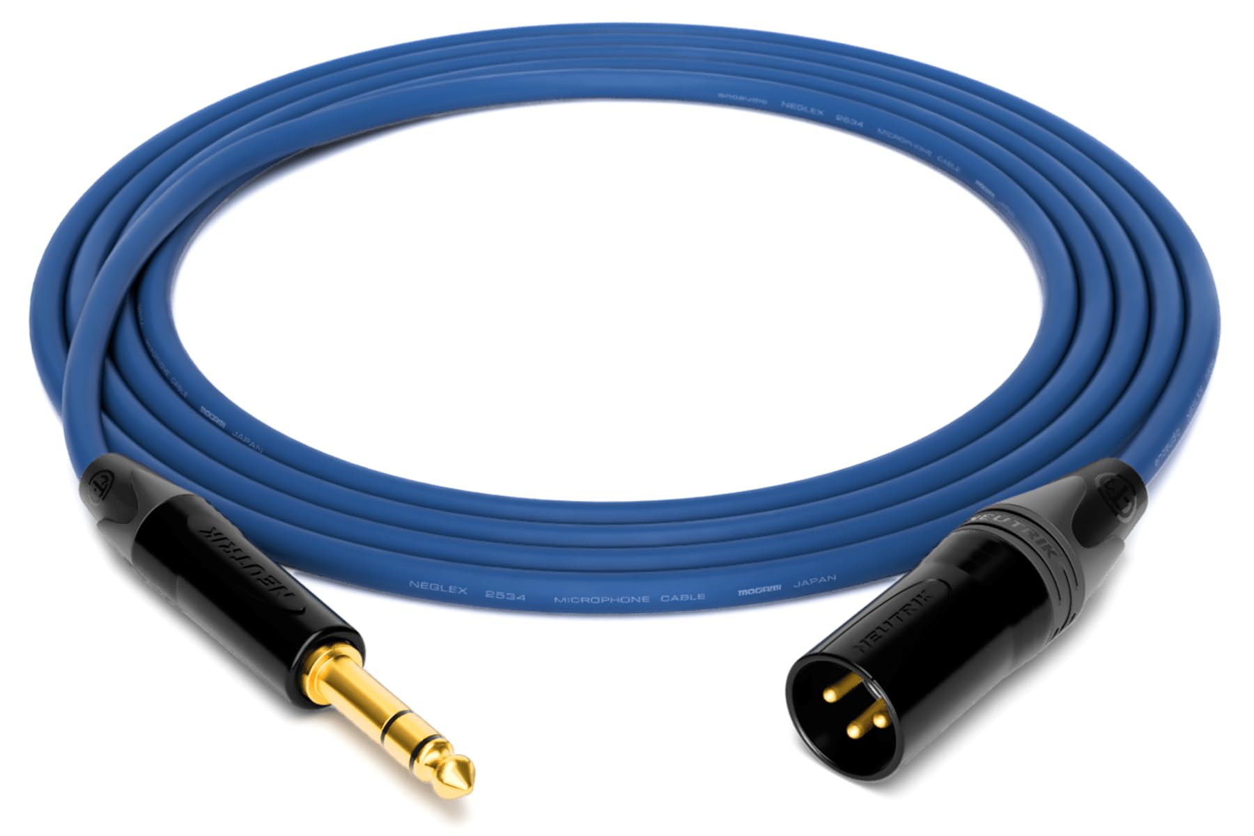 Câble symétrique Mogami 2534 bleu idéal pour votre configuration HiFi et studio - 8