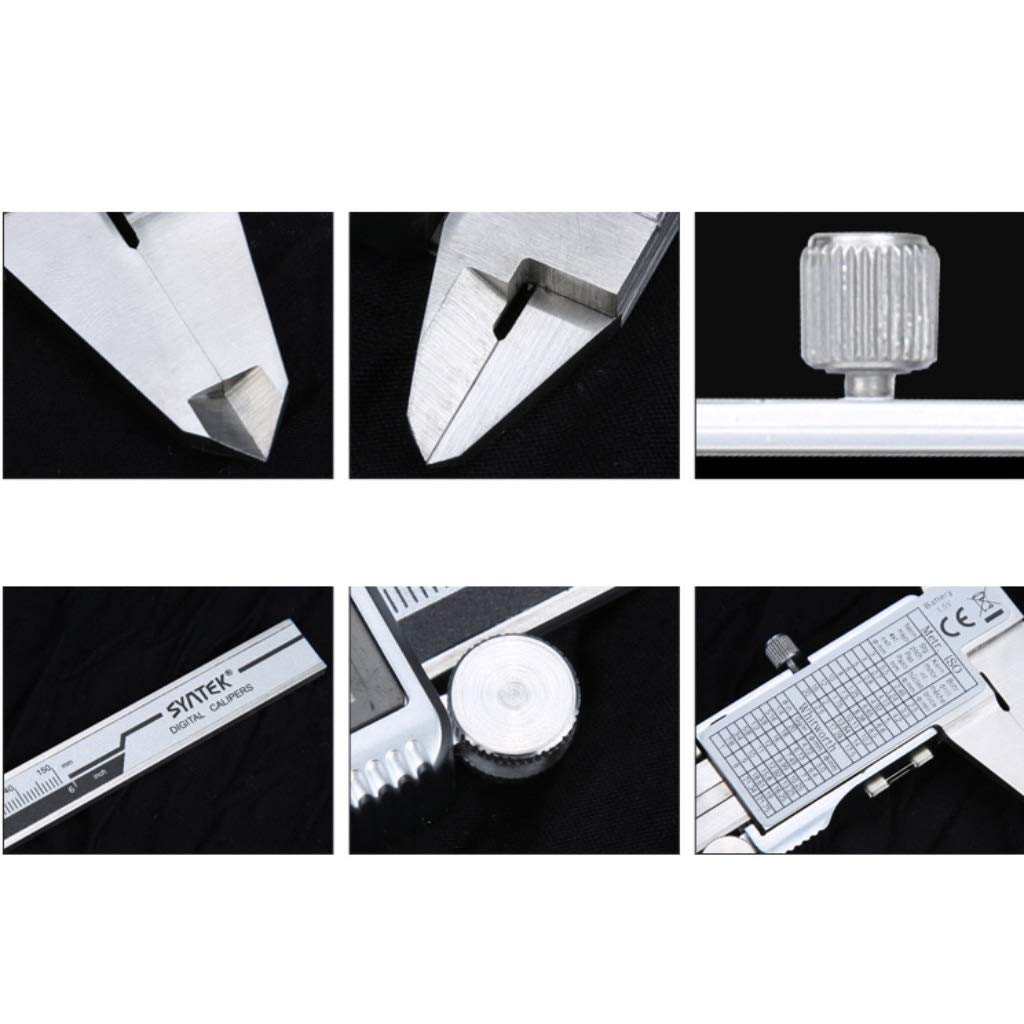 Suwalizki Elektroniczny Cyfrowy Cyfrowy Zacisk Ze Stali Nierdzewnej Vernier Caliper High Precision Industrial Pomiar Narzędzia Zakres: 0-150mm