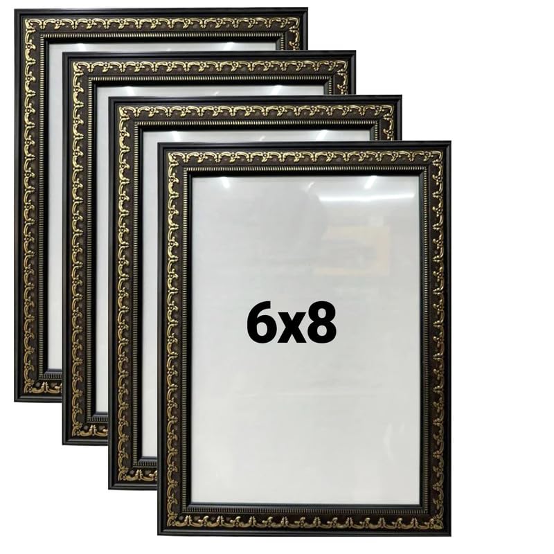 Maurvish Amazing Arts photo frame 6x8 inch, a5 photo frame, 6x8 photo frames, 6x8 photo frames for wall, small photo frame, photo frame collage, Black & Golden frame - set of 2 (B0D788YYJD) Amazon Price History, Amazon Price Tracker