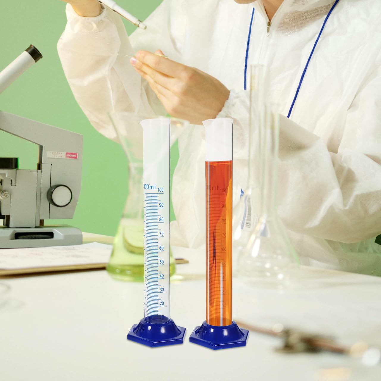 Mobestech 4juegos Cilindros Graduados De Con Base De Pipeta y Cepillos Para y Mediciones Precisas