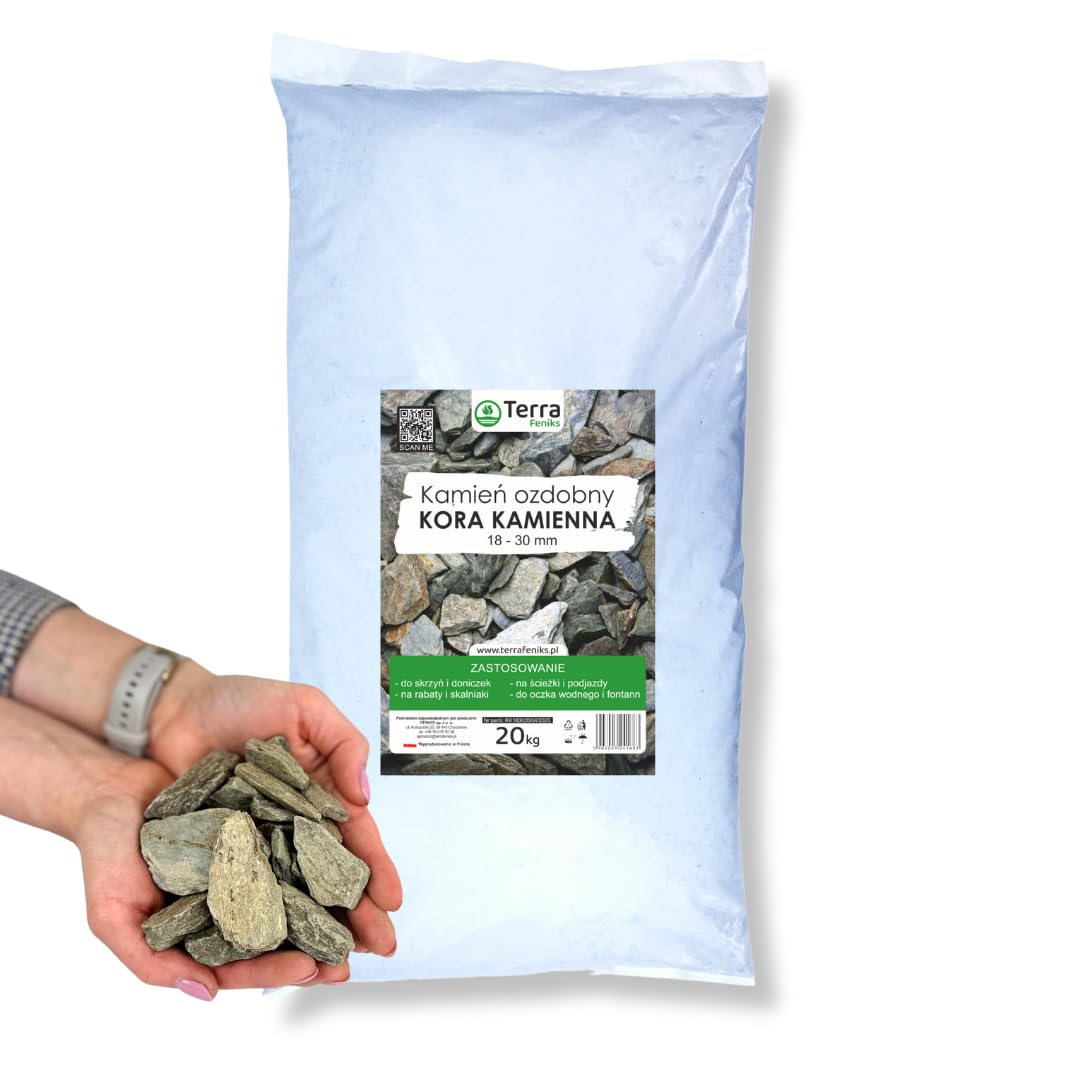 Feniks Kora Kamienna 20 kg (18–30 mm) Łupek | Kamień dekoracyjny do ogrodu | Kora łupkowa