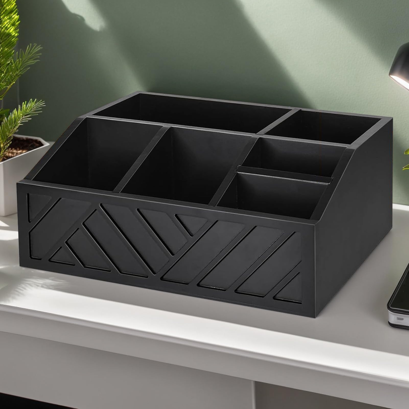 Générique Organisateur De Comptoir Pour Café | de Rangement en Bois pour Sirop,Boîte de Rangement Multifonction à Compartiments, Fournitures de Cuisine pour Maison