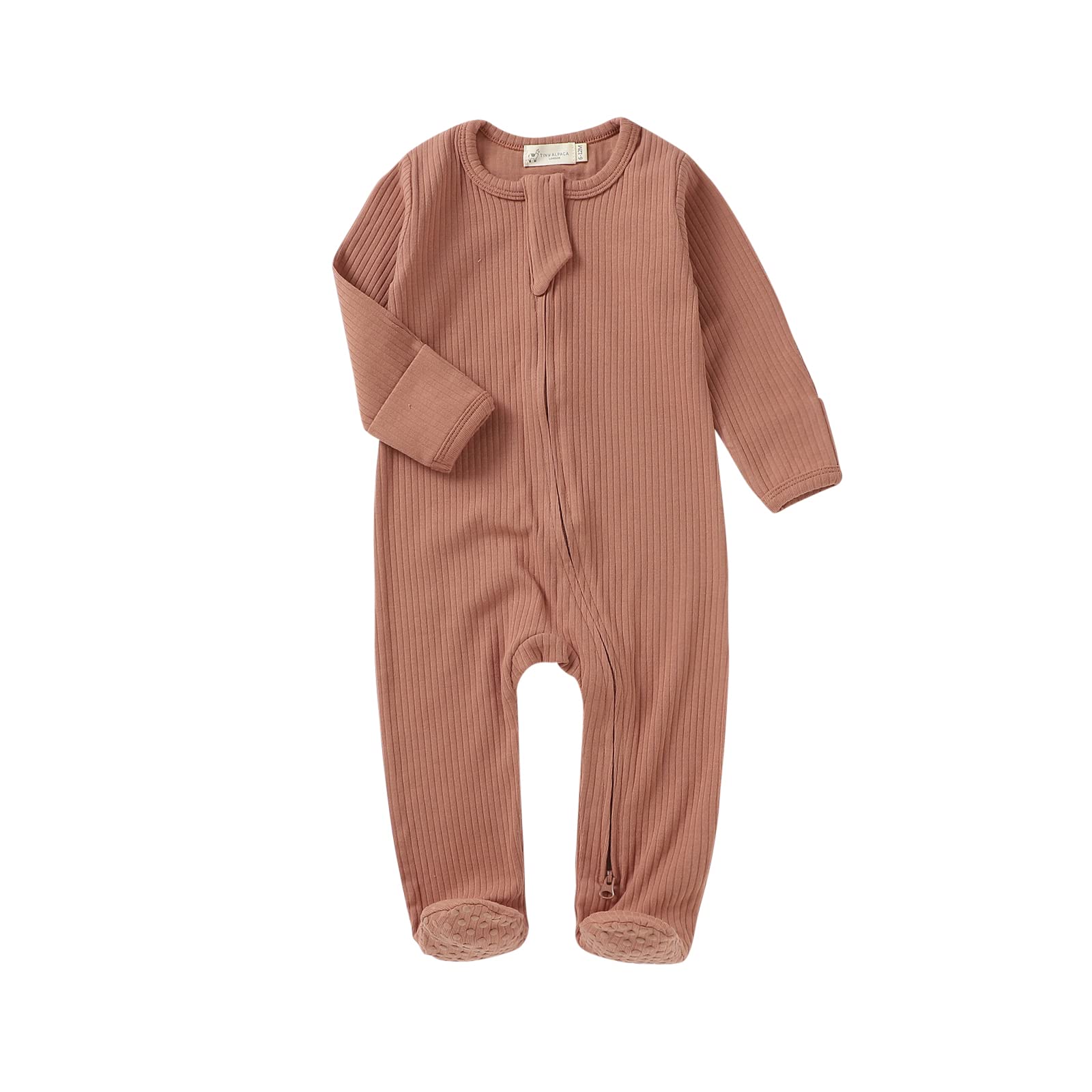Tiny Alpaca 100% Organic Baby Ribbed Sleepsuits