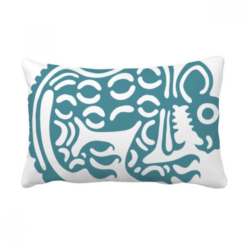 Coussin Mexique totems décoration canapé multicolore 16x24 pouces