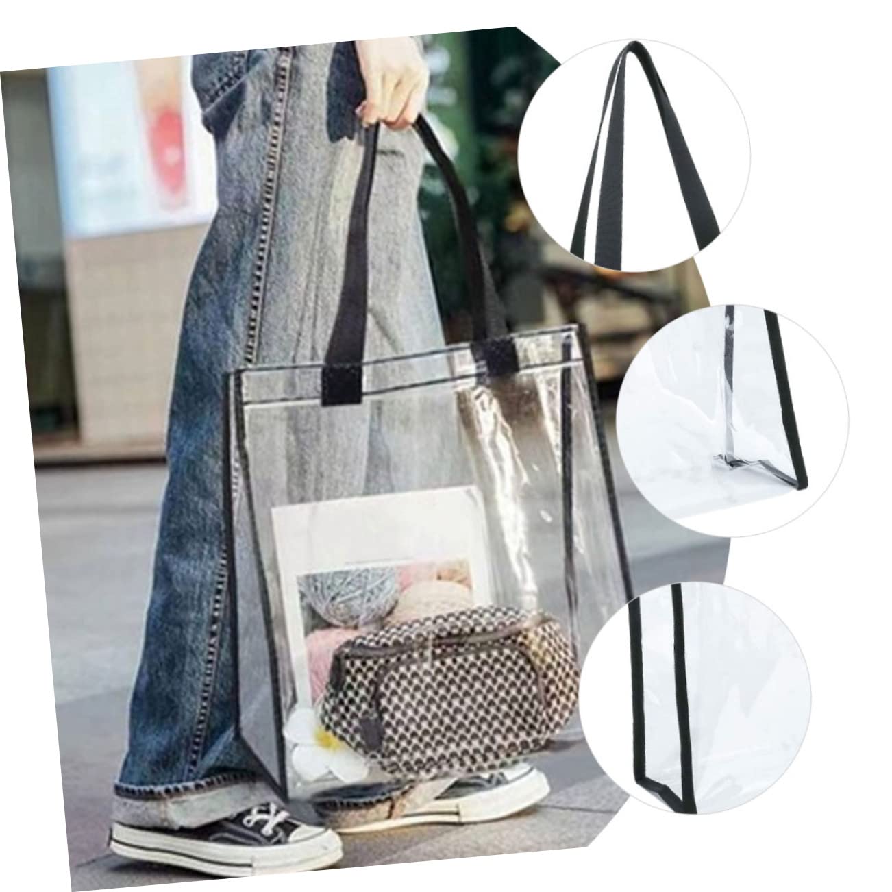 SHERCHPRY Borsa Da Piscina Trasparente Borsa Da Campeggio Esterna Da Viaggio Per Il Trucco Per Cosmetici Riutilizzabile Da Viaggio Per Il Trucco Make Up Da Viaggio
