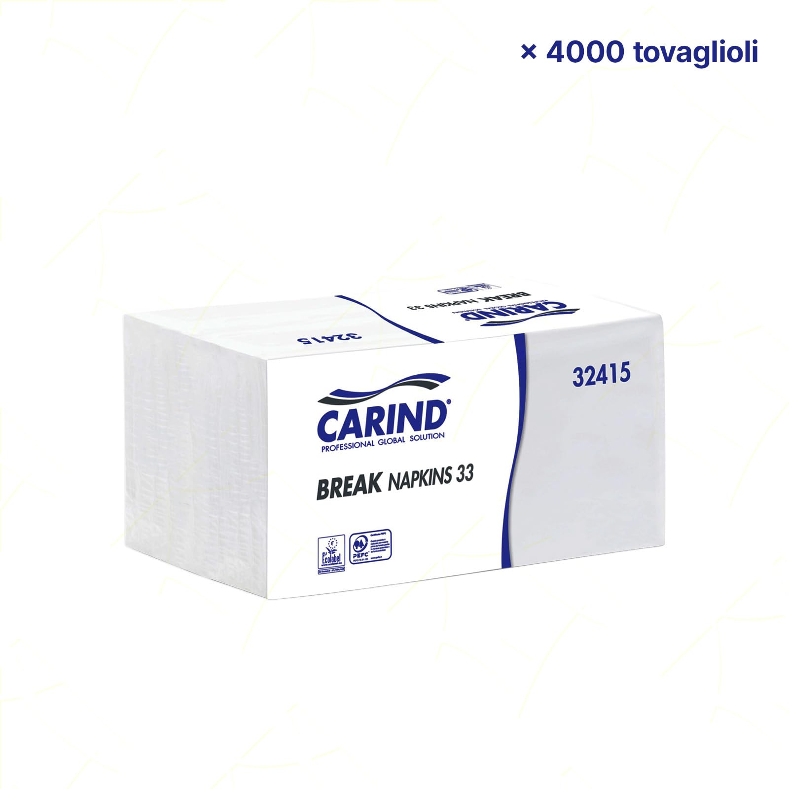 Sicignano | Fazzoletti Tovaglioli di Carta Monouso per la Tavola, 4000 pezzi, Maxi Scorta, 33x33cm, Cellulosa, 1 Velo, Piega 1/4 - Hotel Ristorazione Pranzo Cena Casa, Semplici, Bianco