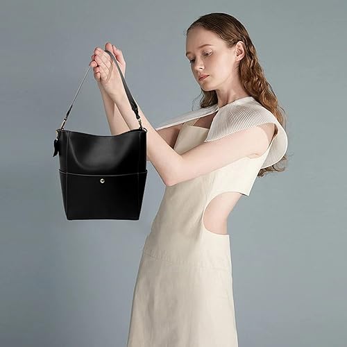 Miniatura 8 de Bolso de mano, bolsos Hobo para mujer, bolsos cruzados de cuero, bolso negro, bolsa de mensajero, bolsa de hombro para viajes