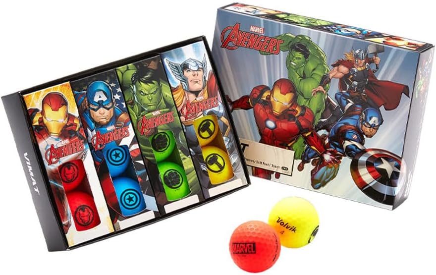 Volvik Vimat Soft Marvel Avengers Golf Balls – Multicolor12 (1 Dozen)