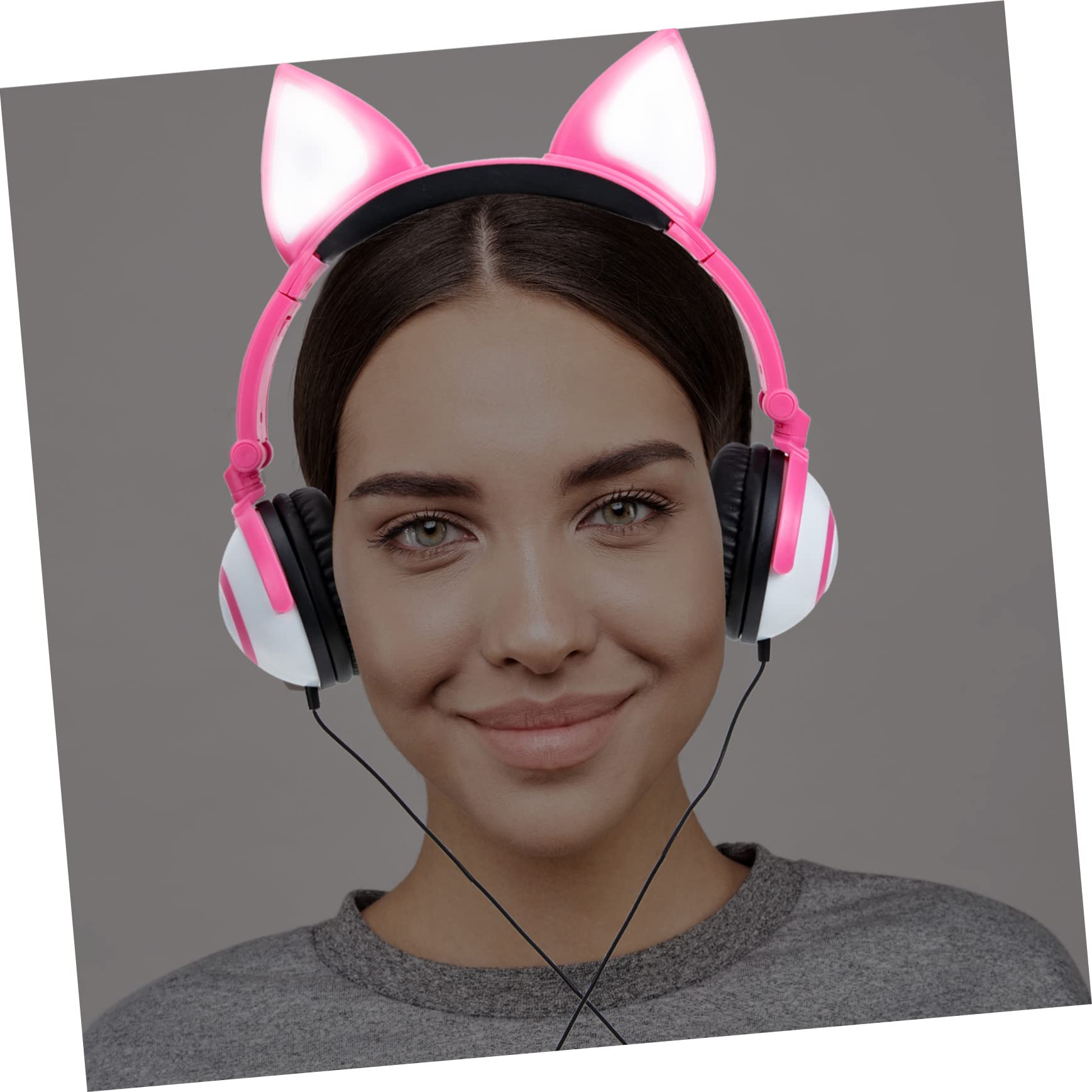 jojofuny Cuffie Orecchie Di Gatto Regolabili Per Ragazzo Ragazza Cuffie Per Cellulare Design Adorabile Basso Consumo Energetico Del Suono Confortevoli Paraorecchie Proteici
