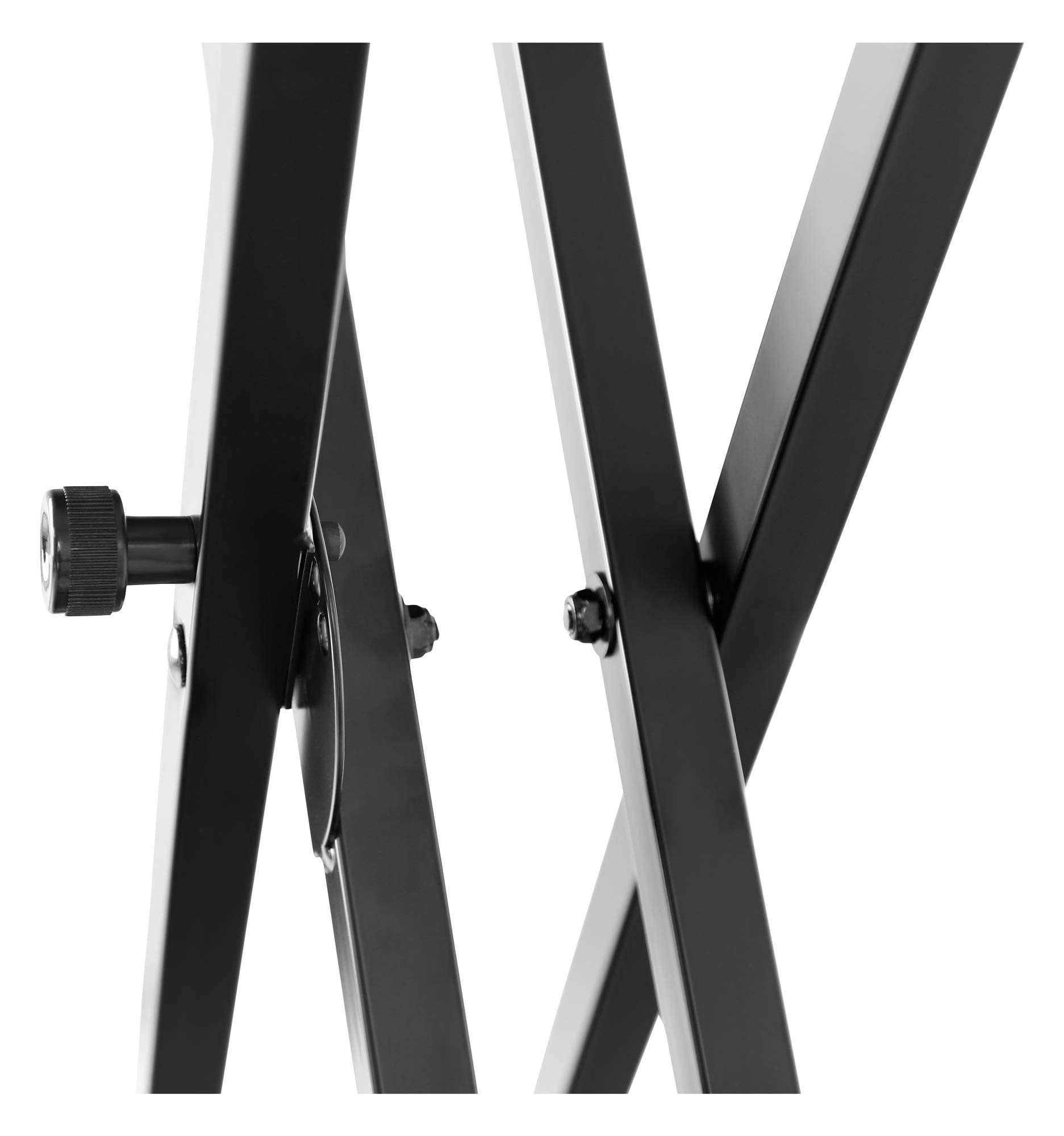 McGrey Soporte de Teclado KS-200 X de Doble Travesaño (ajustable en 5 niveles, plegable, estable) negro
