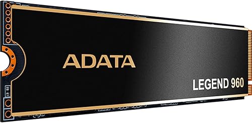 ADATA Legend 960 1TB PCIe Gen4 x4 NVMe 1.4 M.2 SSD interno para juegos hasta 7,400 MBs (ALEG-960-1TCS)