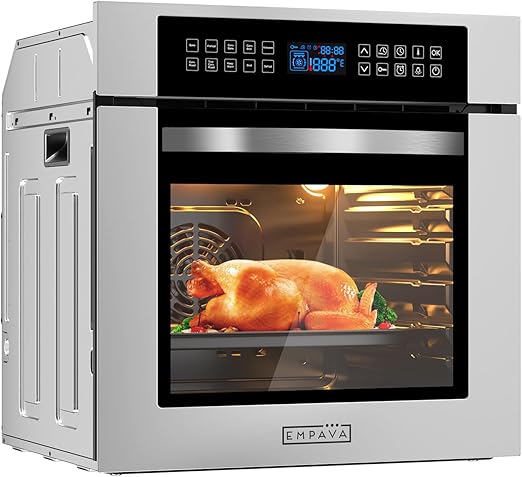 Empava 24 inch Electric Single Wall Oven with 10 Cooking