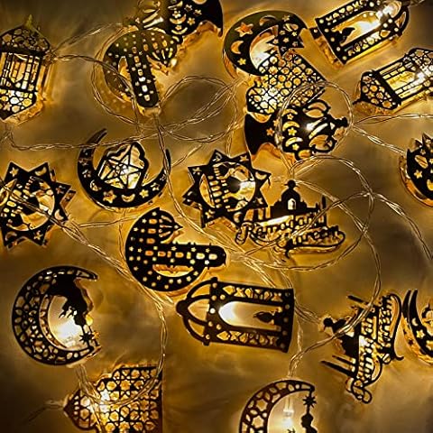 IWTBNOA Ramadan Lichterkette, 20 LEDs Eid Ramadan Laternen Lichterkette Cover