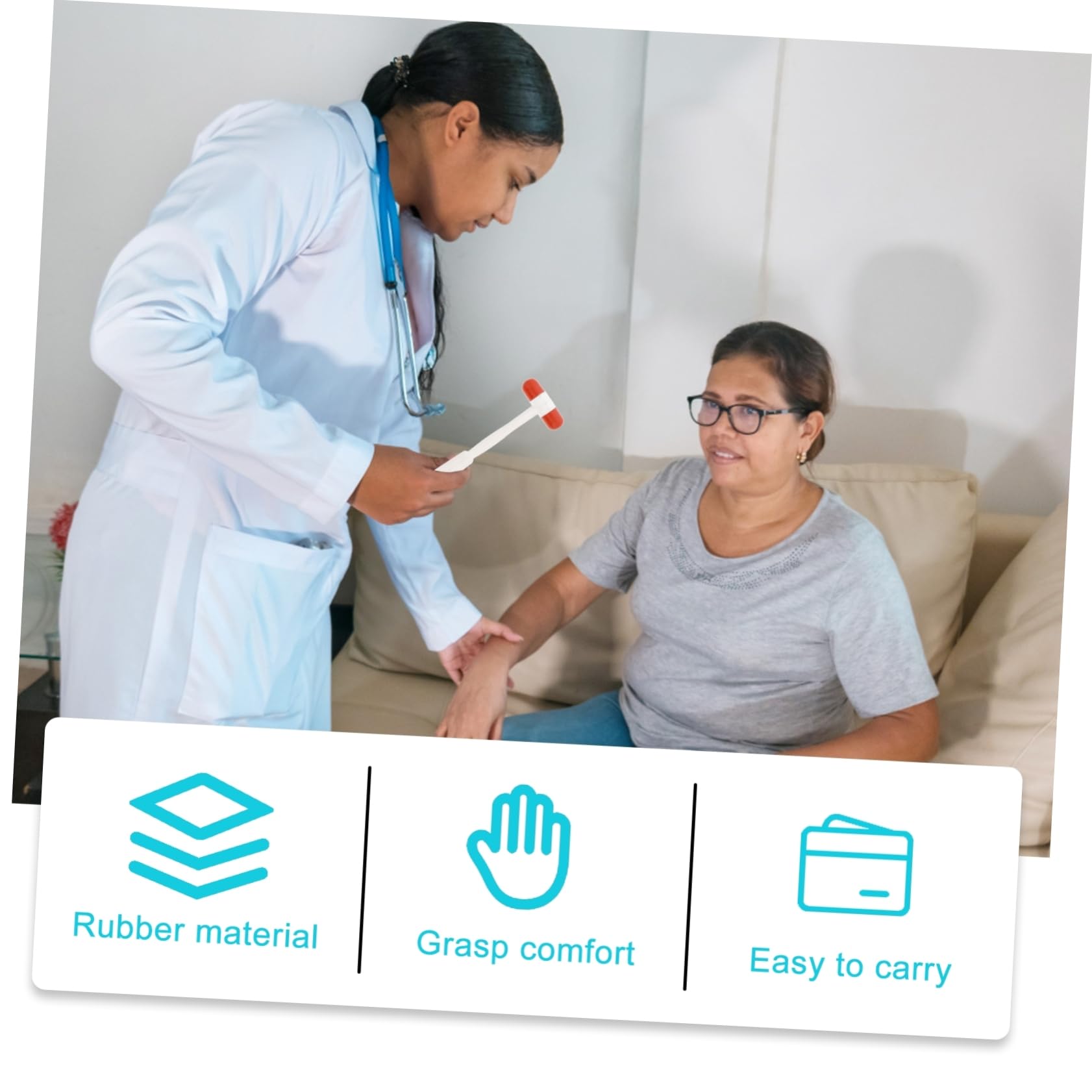Gatuida 3piezas Martillo De Médico Para Pruebas Neurológicas Herramienta De Percusión Para Clínicas y Educación Diseño Ergonómico y Cómodo Para Reflexiones y Evaluación Médica