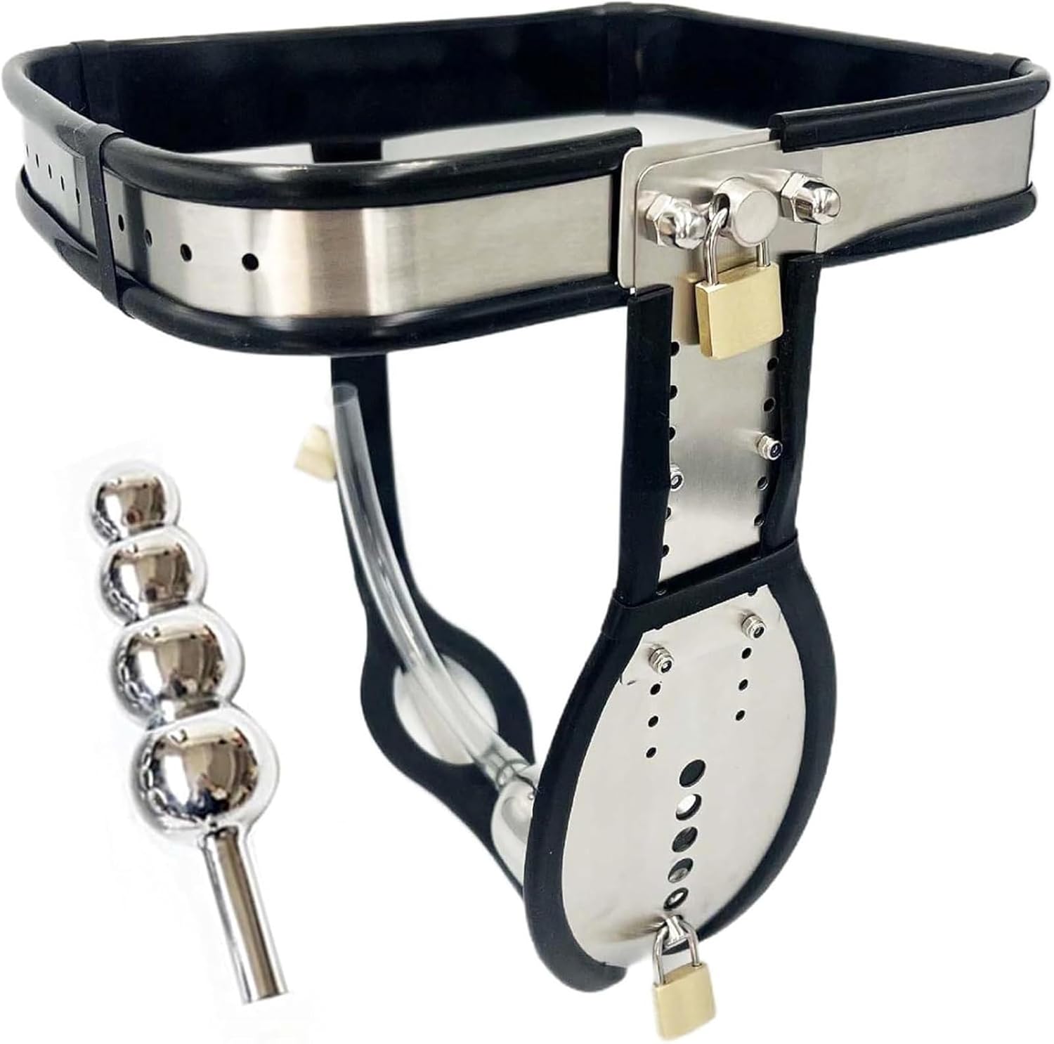 Stainless Steel Penis Cage Chastity Belt Men's BDSM Chastity Cage Cock Cage Bondage Chastity Belt, Chastity Device Fetish Chastity Pants Slave Sex Toy for Men