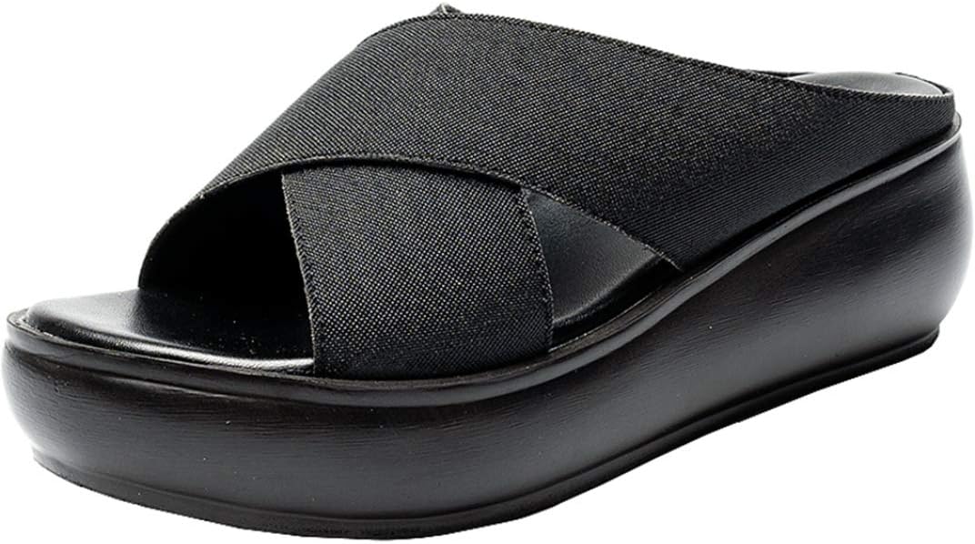 pium ボリュームリボンフリルベルトサンダル ブラック×ピンク S