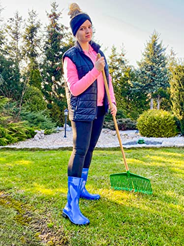 LEMIGO Damen Gummistiefel Wasserdicht Hohe Regenstiefel Gartenschuhe 967 Ilse (Dunkelblau, 41)