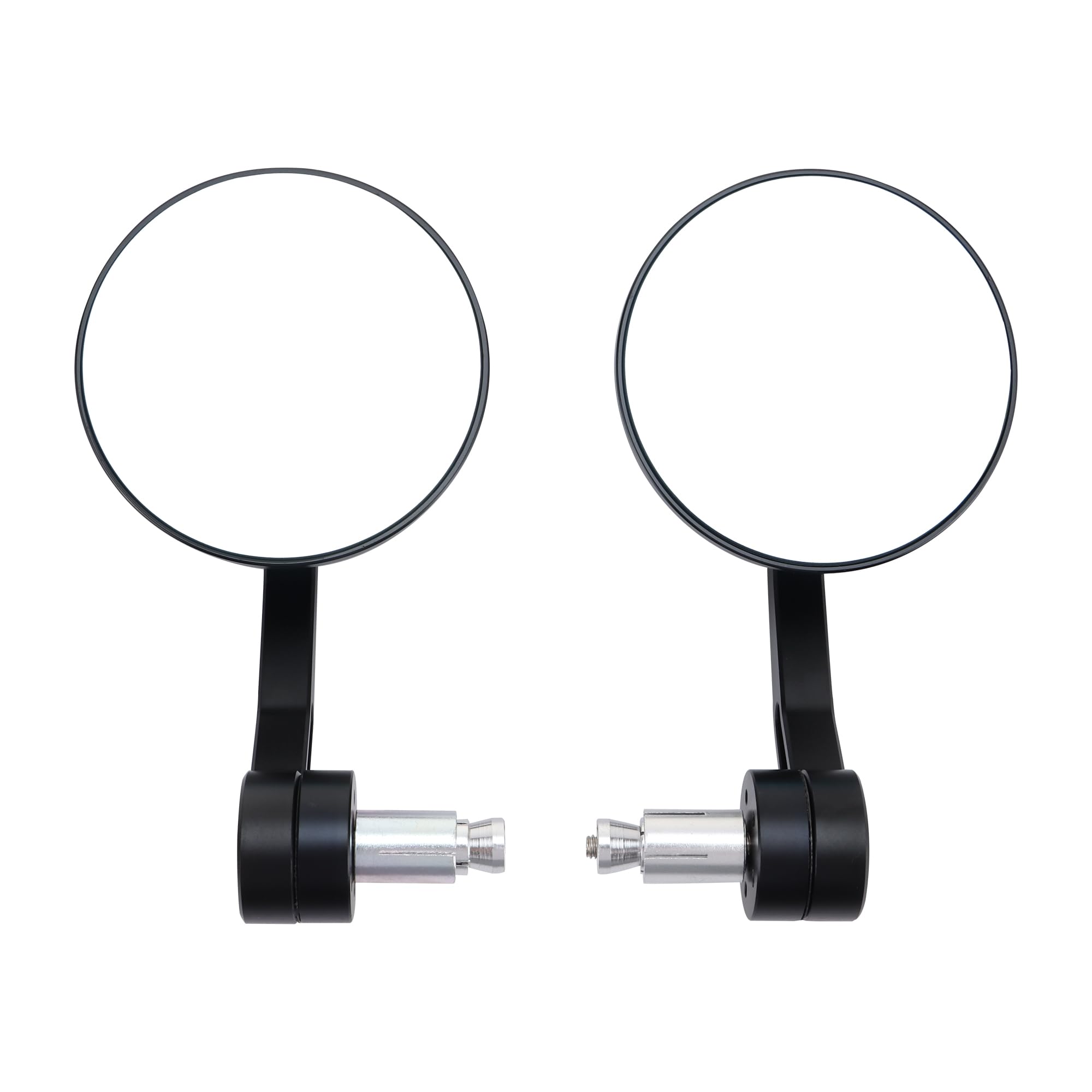 GOOFIT in Lega di Alluminio Universale 7/8 "22mm Manubrio Fine Rotondo Specchietti retrovisori Laterali Sostituzione per Go Kart Buggy UTV Scooter Ciclomotore ATV Quad Pitbike Moto Nera di Grande