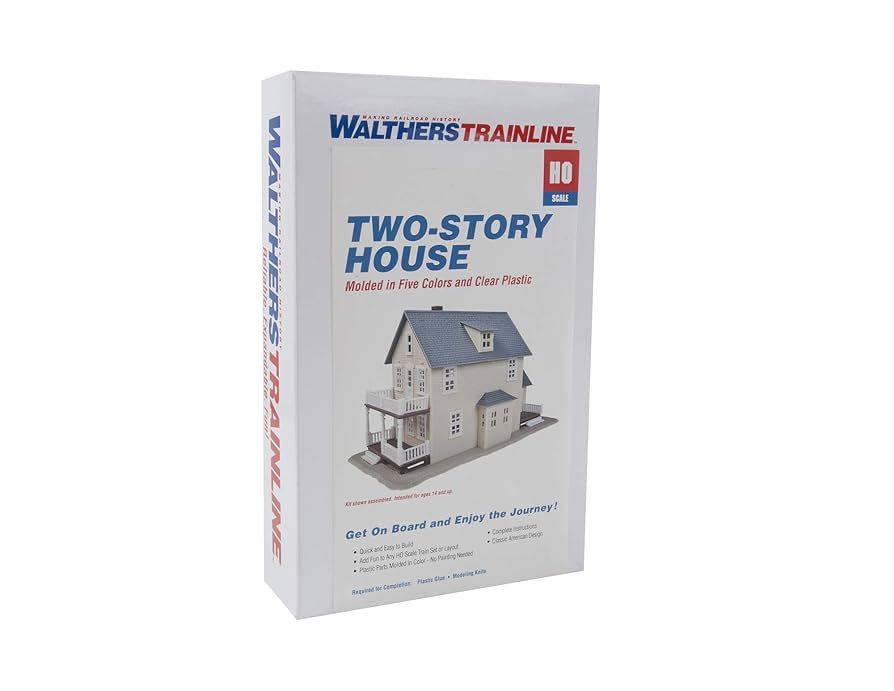 WALTHERS TWO STORY HOUSE KIT HO SCALE 931-901 KIT UNBUILT # 37