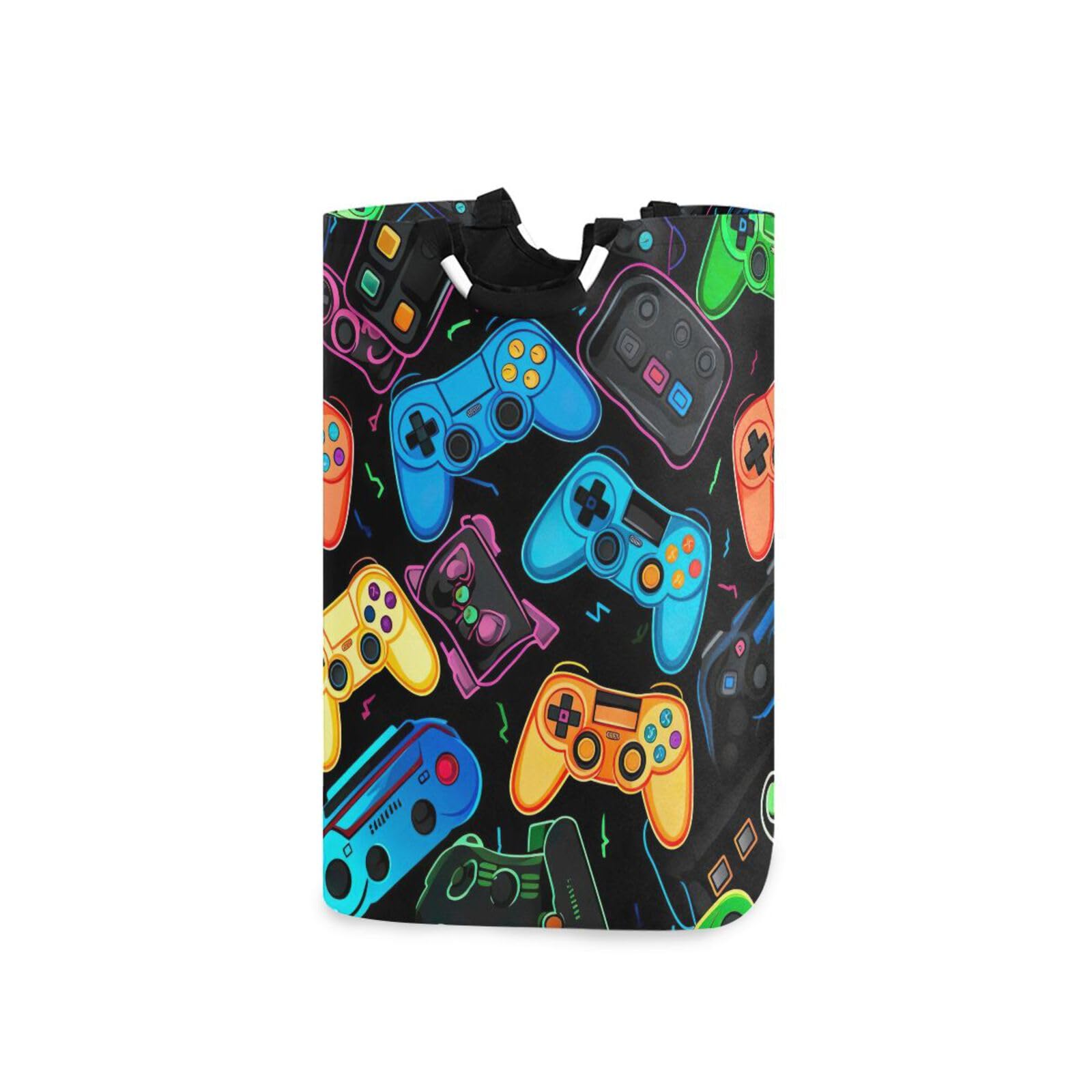 Jihqo Laundry Hamper Basket St Patrick's Clover Pattern Collapsible Nursery Storage Bin Waterproof Clothing Baskets for Home Bedroom Bathroom Washing Room