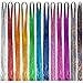 Produktbild 1800 Stück Haar Lametta Stränge 47 Zoll Funkelnde Glänzende Haar Lametta Extensions 12 Farben