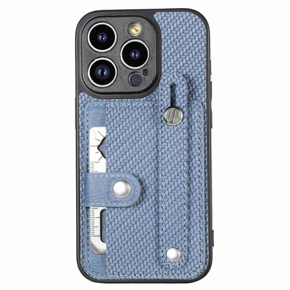 Housse de protection Samsung S22 Plus aspect carbone et sangle bleu - 6