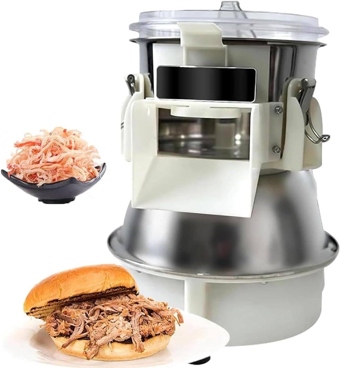 Meat Shredder Machine – Electric Pork Floss Maker for Chicken and Pork, 180W Commercial Food Shredding Equipment with 37x26cm Chamber, Perfect for Home and Restaurant Kitchen